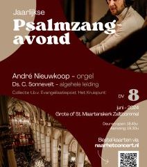 Psalmzangavond in Zaltbommel met organist André Nieuwkoop