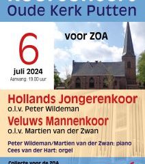 Oude kerk te Putten koorconcert Hollands Jongerenkoor voor ZOA