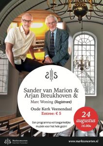 Marktconcerten in Veenendaal met Sander van Marion en Arjan Breukhoven