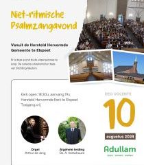 Psalmzangavond voor Adullam in Elspeet met Arthur de Jong