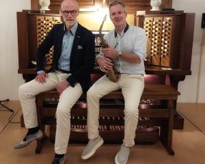 Saxofonist Patrick Curfs in de Dorpskerk te Berkel en Rodenrijs