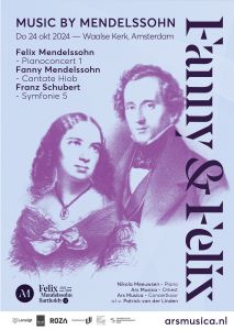Waalse kerk te Amsterdam concert Fanny en Felix music by Mendelssohn