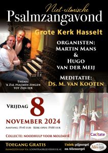 Grote kerk van Hasselt orgelconcert met Martin Mans en Hugo van der Meij