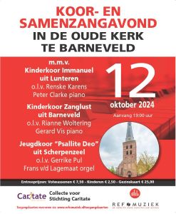 Refomuziek koorconcert met kinderkoren in de Oude kerk te Barneveld