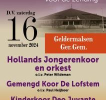 Bethelkerk te Geldermalsen koorzangavond voor de zending