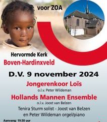 Hervormde kerk te Boven-Hardinxveld koorconcert voor ZOA