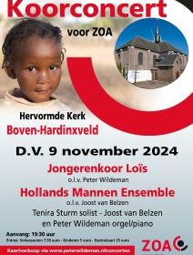 Hervormde kerk te Boven-Hardinxveld koorconcert voor ZOA