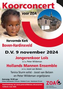 Hervormde kerk te Boven-Hardinxveld koorconcert voor ZOA