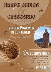 Psalmen zingen in Lunteren in de HHG Bethelkerk