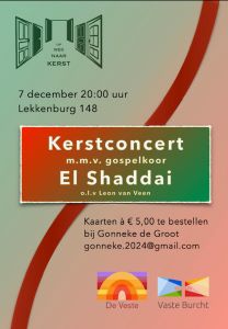 De Vaste Burcht te Gouda advent en kerstconcert met gospelkoor El Shaddai