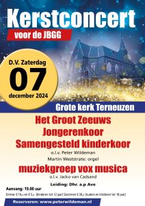 Grote kerk in Terneuzen kerstconcert voor de JBGG