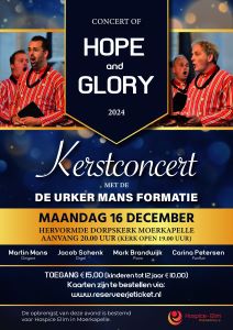 Hope of Glory kerstconcert in de Hervormde Dorpskerk van Moerkapelle