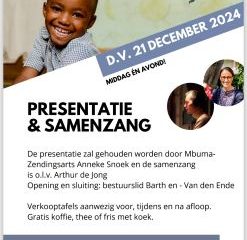 Mbuma presentatie en samenzang met organist Arthur de Jong