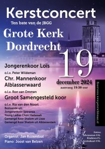 Kerstconcert in de Grote kerk van Dordrecht voor de JBGG