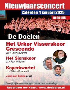 Nieuwjaarsconcert in de Doelen met Urker Visserskoor Crescendo