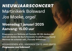 Nieuwjaarsconcert met Jos Moeke in de Martinikerk te Bolsward