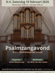 Psalmzangavond met organist André Nieuwkoop in Ouderkerk aan den IJssel