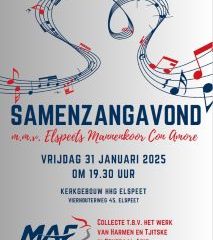 Samenzangavond met Con Amore in de HHG te Elspeet