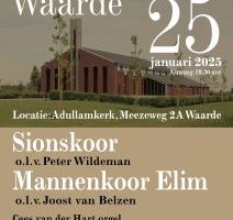 Koorconcert te Waarde met het Sionskoor en Mannenkoor Elim