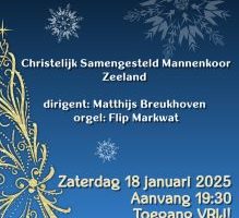 Levensbron te Goes nieuwjaarsconcert met Chr. Samengesteld Mannenkoor Zeeland