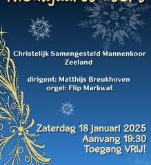 Levensbron te Goes nieuwjaarsconcert met Chr. Samengesteld Mannenkoor Zeeland