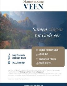 Mannenzang Veen met thema Gods grootheid in de schepping