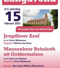 Maranatha kerk te Werkendam zangavond ten bate van HVC