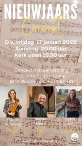 Nieuwjaarsconcert in de NGK te Westbroek met Carina Petersen en Martin Mans