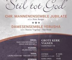 Stil tot God concert voor Stichting Denbi in de Grote kerk te Vianen