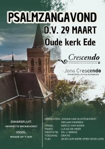 Psalmzangavond met Crescendo in de Oude kerk te Ede