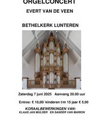 Orgelconcert met bewerkingen van Klaas-Jan Mulder en Sander van Marion in Lunteren