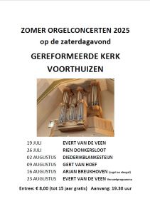 Zomerconcert in de Gereformeerde kerk te Voorthuizen met Evert van de Veen